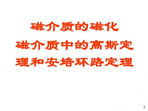 08磁介质的磁化和介质中的安培环路定理