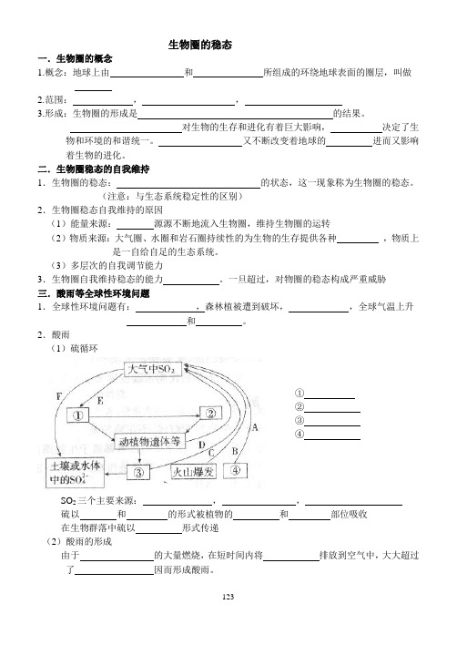 33.生物圈的稳态