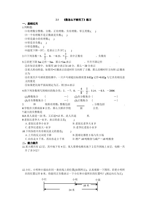 2.1《数怎么不够用了》练习