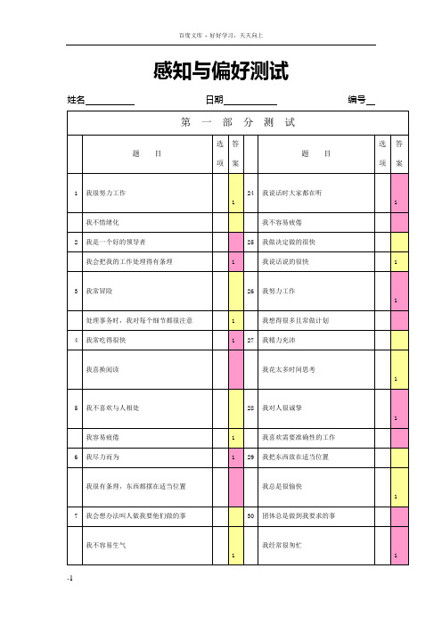 感知与偏好测试解读(无字母)