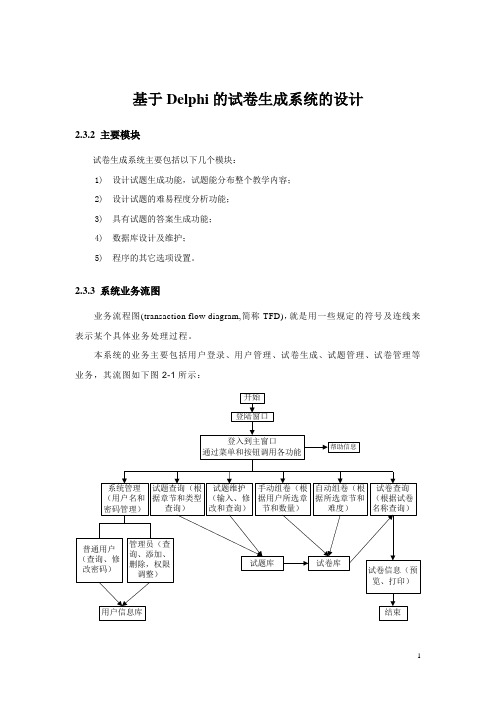 试卷生成系统的设计