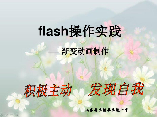 高中信息技术_3-5-2二维动画制作之flash渐变动画制作教学课件设计