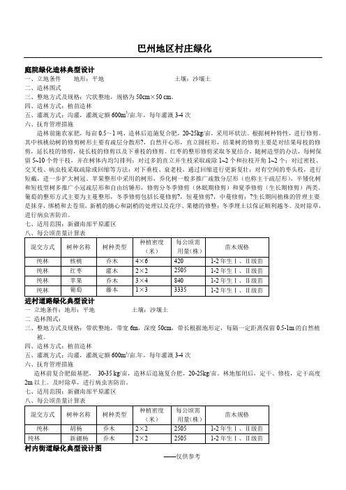 造林典型设计说明