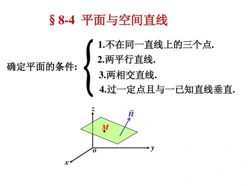 §8-4平面与空间直线的方程