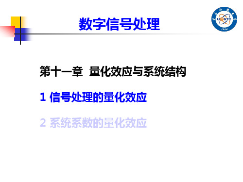 电子科大《数字信号处理(DSP)》第11章 量化效应与系统结构