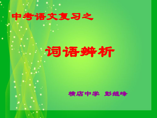 中考语文复习之“词语辨析”题型解题方法指导^24392