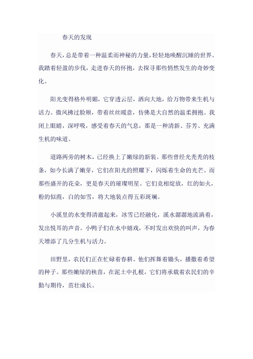 春天的发现500字