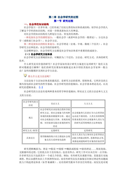 社会学：社会学研究过程