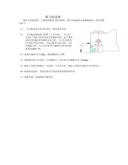 镗刀的选择