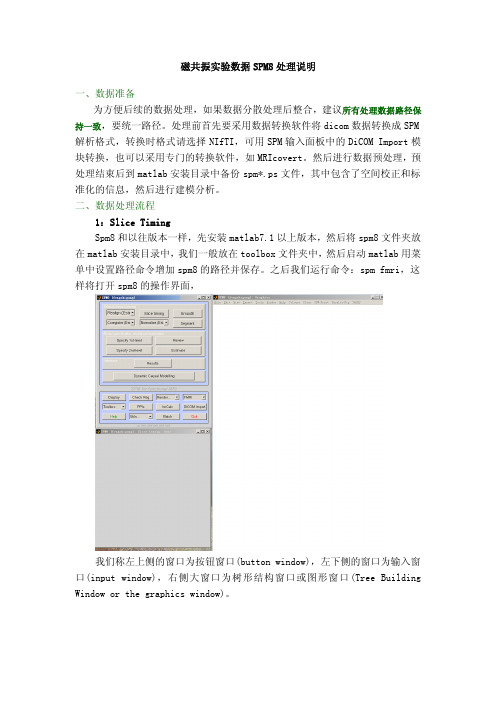 磁共振实验数据SPM8处理流程