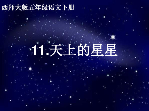 小学语文五年级下册《11天上的星星》PPT课件