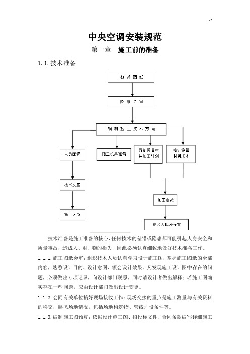 中央空调安装规范标准