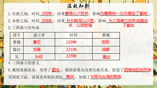 人教统编2024年版七年级历史上册第17课_西晋的短暂统一和北方各族的内迁【课件4】