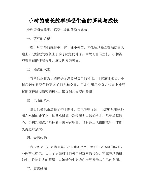 小树的成长故事感受生命的蓬勃与成长