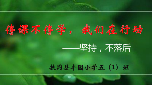 《停课不停学-我们在行动》主题班会