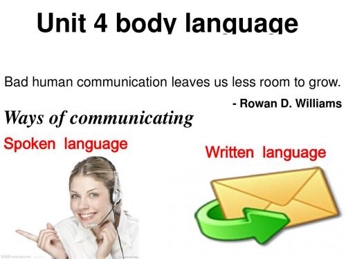 高一英语必修4_Unit4_Body_Language_课件