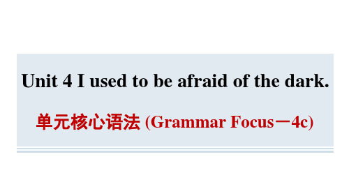 Unit4单元核心语法(GrammarFocus-4c)习题课件人教版英语九年级全册