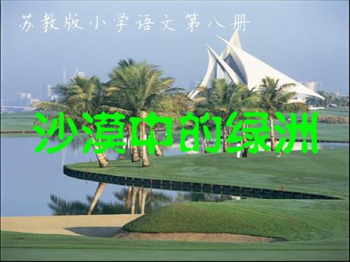 苏教版小学语文第八册《沙漠中的绿洲》第二课时PPT