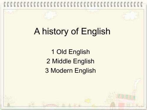 A history of English