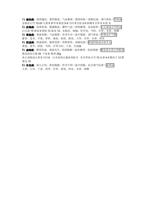 中医内科学肠胃系疾病之痢疾