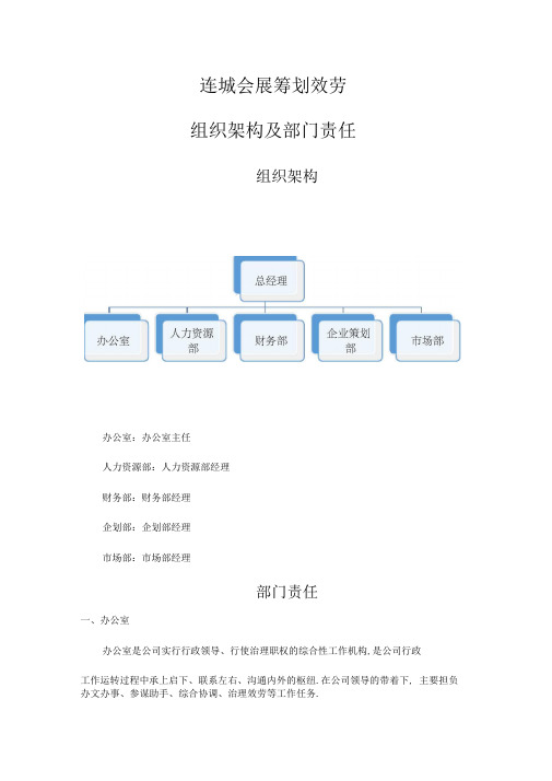 公司组织架构与部门职责