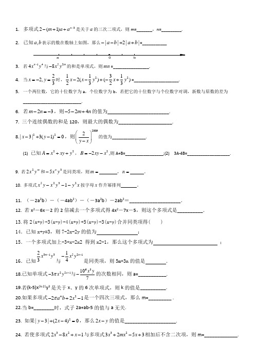 多项式练习