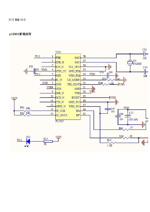 常用USB转串口芯片应用