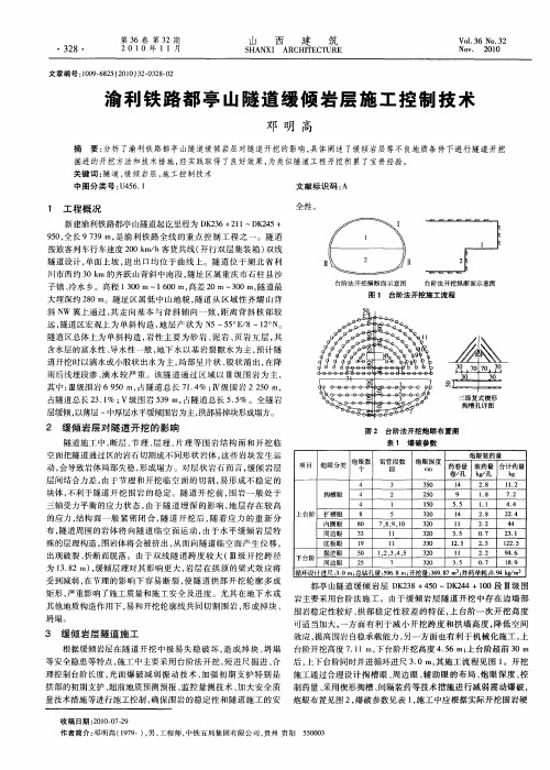 渝利铁路都亭山隧道缓倾岩层施工控制技术