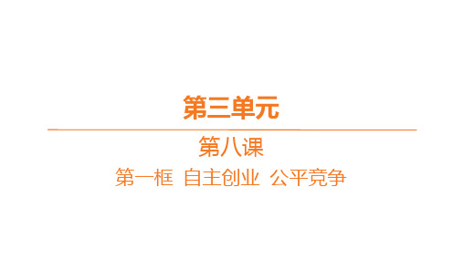 高中思想政治选择性必修第二册精品课件 分层作业 第三单元 第八课-第一框 自主创业 公平竞争