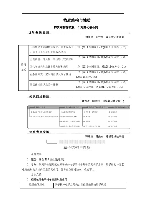 2019届高考化学一轮复习原子结构与性质学案