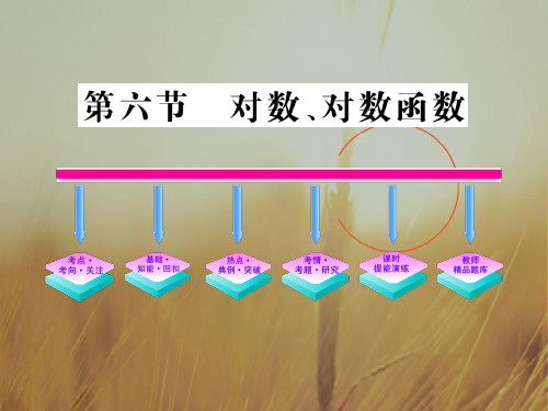 最新-2018届高三数学一轮复习 26 对数、对数函数课件 理 大纲 精品 