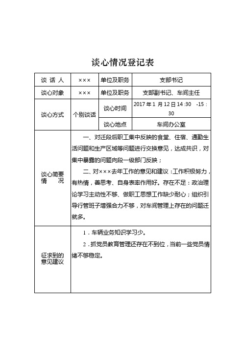 05谈心情况登记表(党支部书记×××18人)