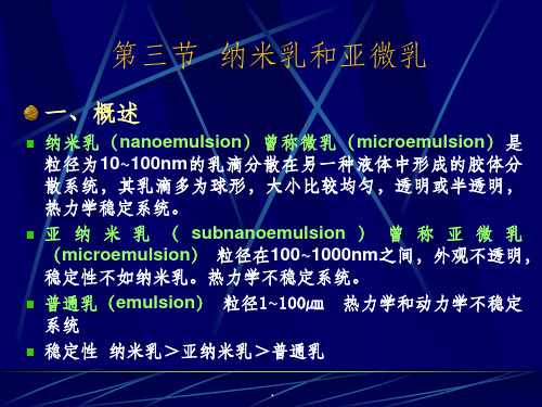 药剂学2013 纳米乳