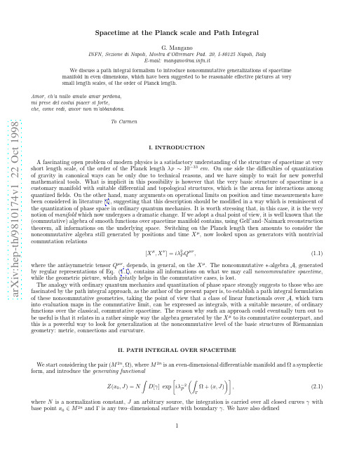 Spacetime at the Planck scale and Path Integral