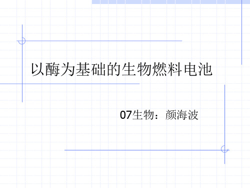生物酶燃料电池ppt - PowerPoint Presentation.