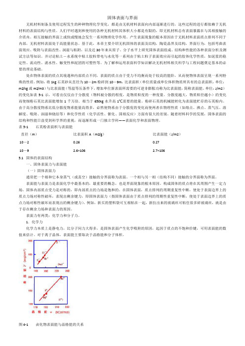 固体表面与界面