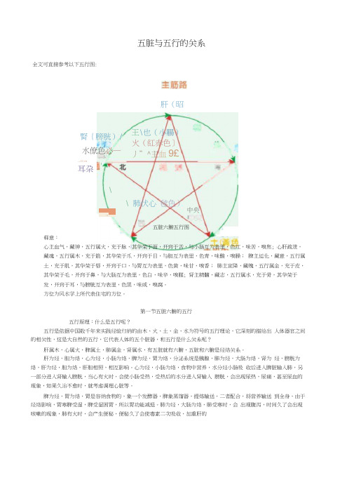 五脏与五行的关系