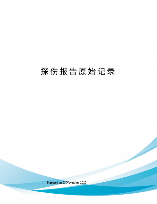 探伤报告原始记录