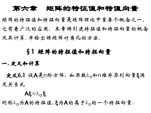 线性代数课件《特征值和特征向量》