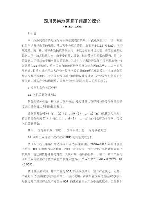 四川民族地区若干问题的探究