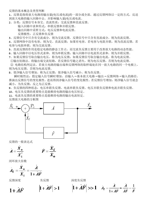 考研专业课-电子技术基础-反馈的基本概念及类型判断