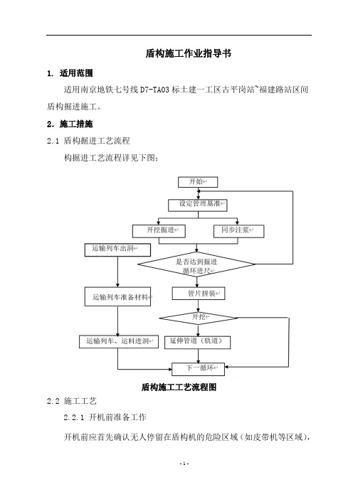 盾构掘进作业指导书  