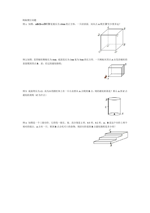 勾股定理蚂蚁爬行问题