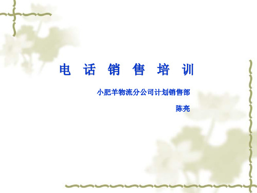 电话销售培训PPT