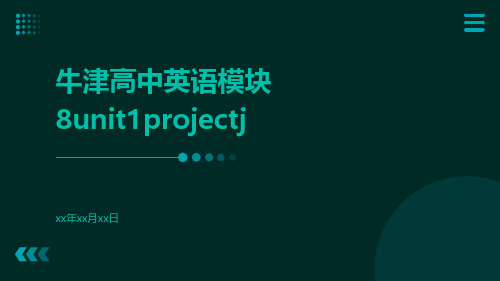 牛津高中英语模块8unit1Projectj