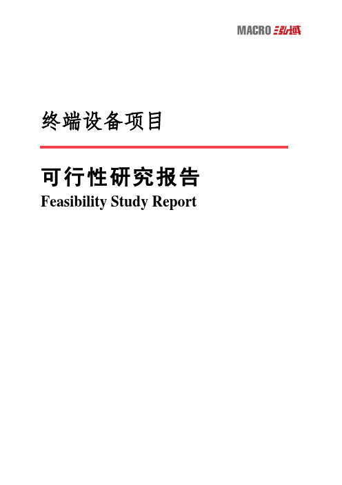 终端设备项目可行性研究报告