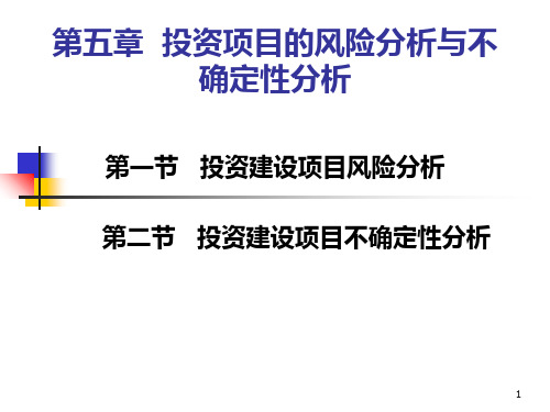 第五章投资项目的不确定性分析PPT课件