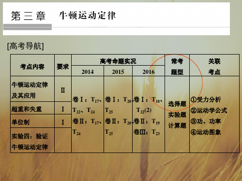 2018版高考物理大一轮复习课件第三章 牛顿运动定律 基础课1 精品