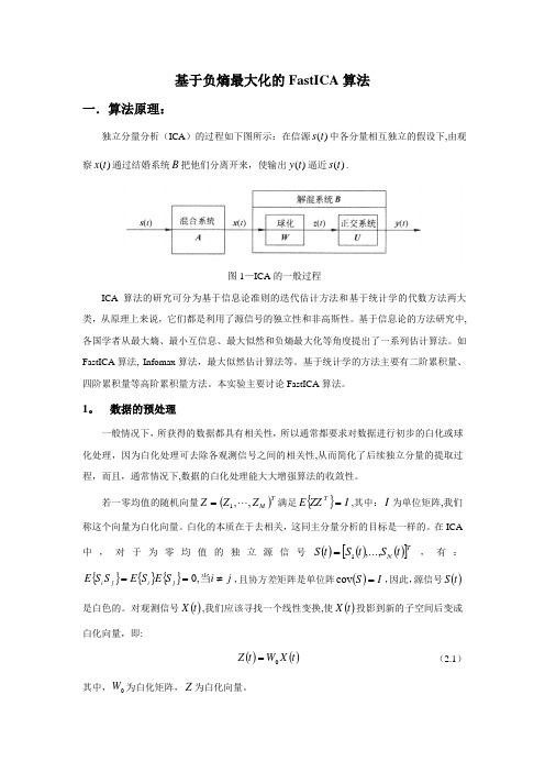 基于负熵最大化的FastICA算法