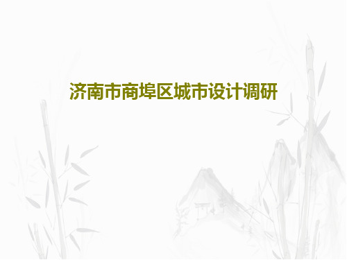 济南市商埠区城市设计调研共44页文档